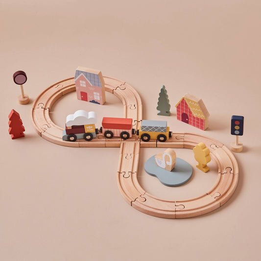 Just Bee Kids Wooden Kids Train Set (FSC)